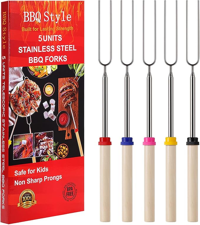 Marshmallow Roasting Sticks, Telescoping Smores Sticks for Open Fire Pit | Amazon (US)