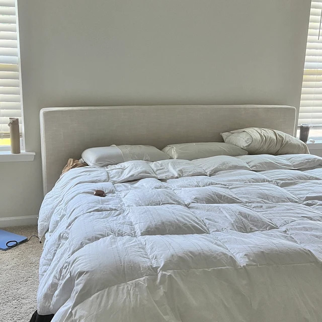Ultra Set: Cushioned Upholstered Bed Frame and Headboard. Modern and Minimalist Low Profile Bed -... | Etsy (US)