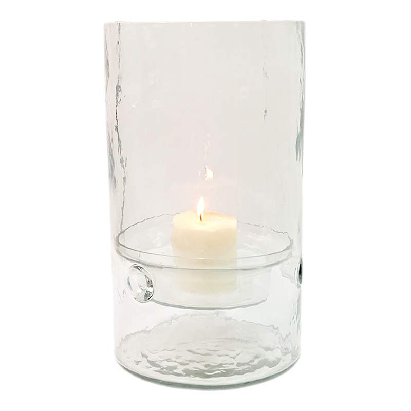 Inlay Glass Hurricane, Clear | At Home