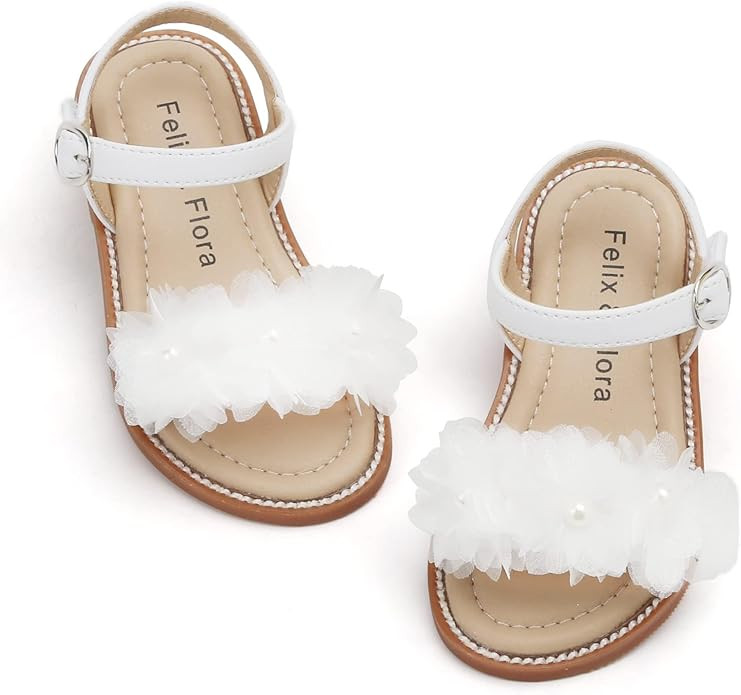 Felix & Flora Toddler Girl Sandals - Little Girl Easter Summer Dress Shoes Lightweight Open Toe B... | Amazon (US)
