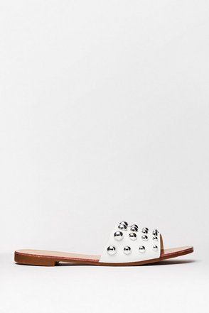 Stud Going Faux Leather Flat Sandals | NastyGal (US & CA)