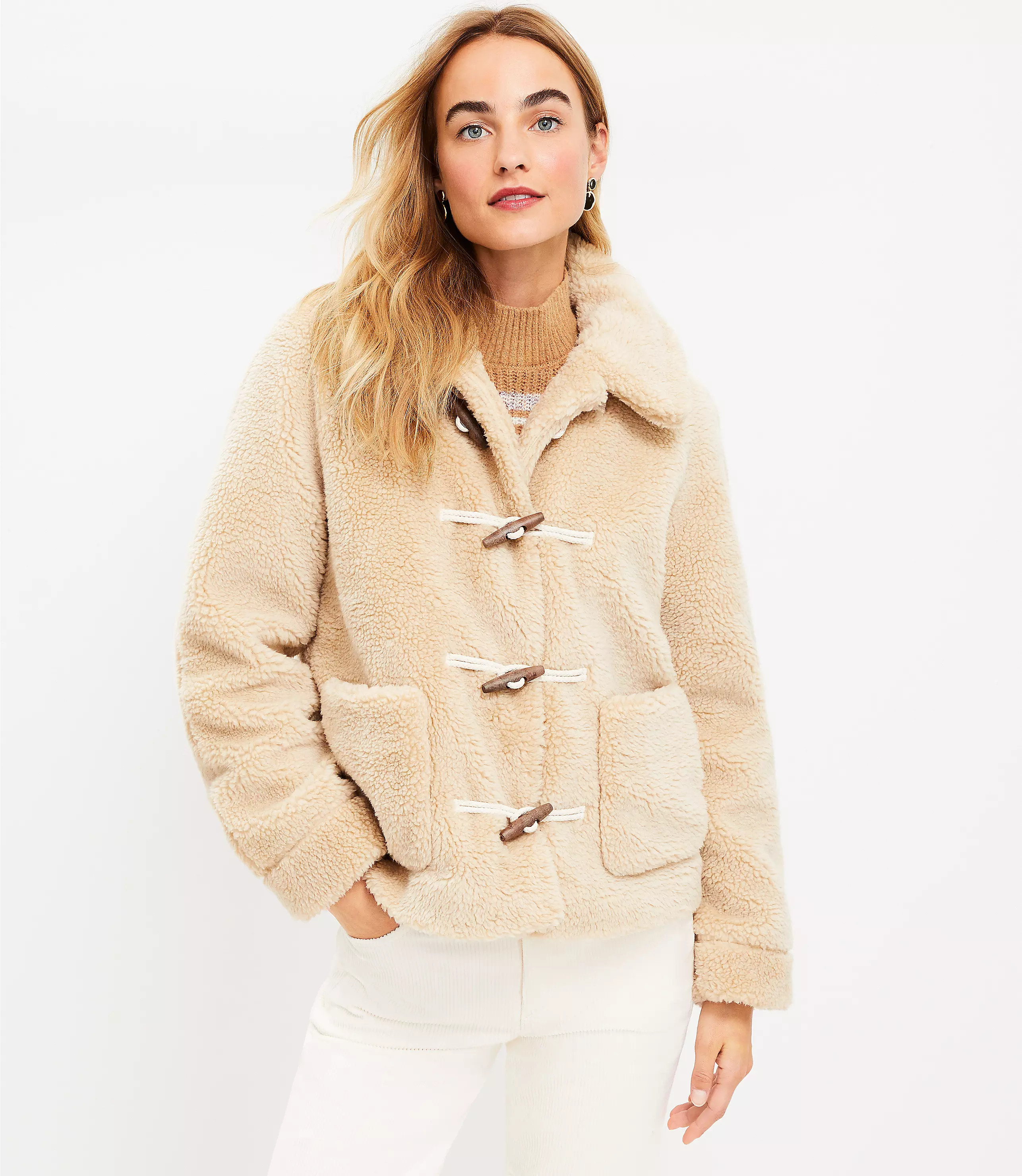 Sherpa Toggle Jacket | LOFT