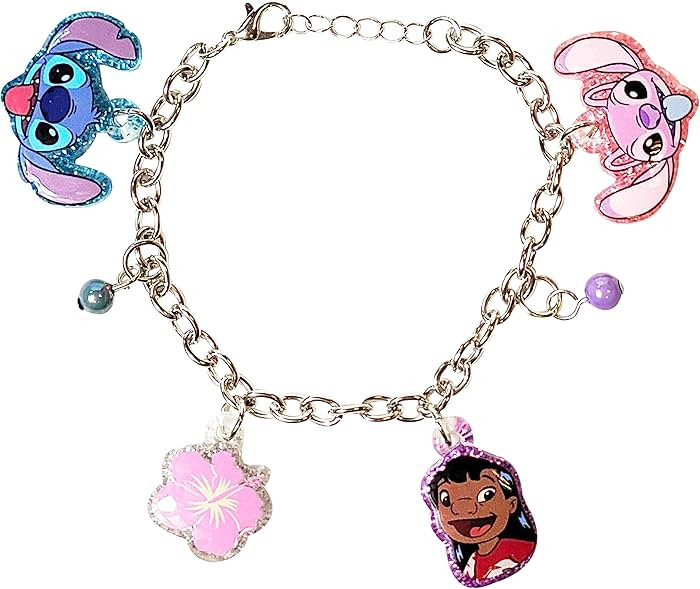 LUV HER Lilo and Stitch 7" Bracelet with Metal Charms - Disney Stitch - Ages 3+ | Amazon (US)