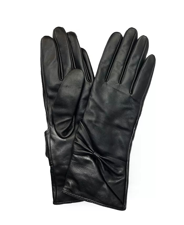 Marcus Adler Women's Bow Genuine Leather Long Touchscreen Glove & Reviews - Cold Weather Accessor... | Macys (US)