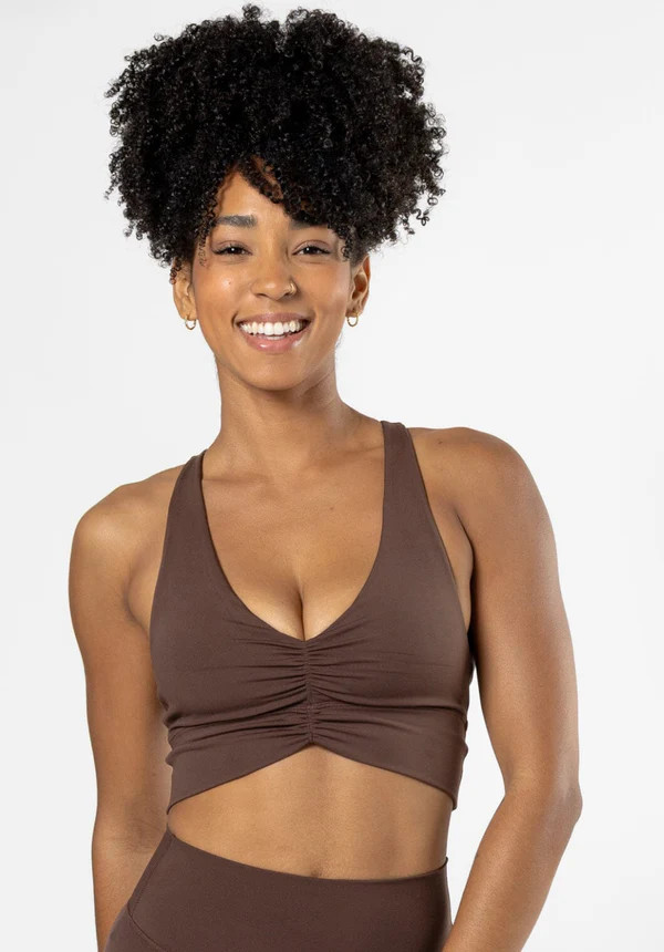 Reluna Ruched Bra Walnut | Paragon Fitwear