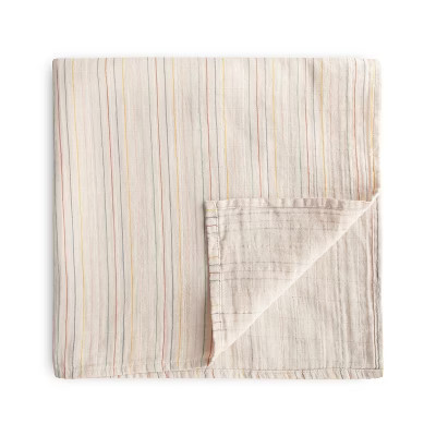 Organic Cotton Muslin Swaddle Blanket Retro Stripes One Size | Target
