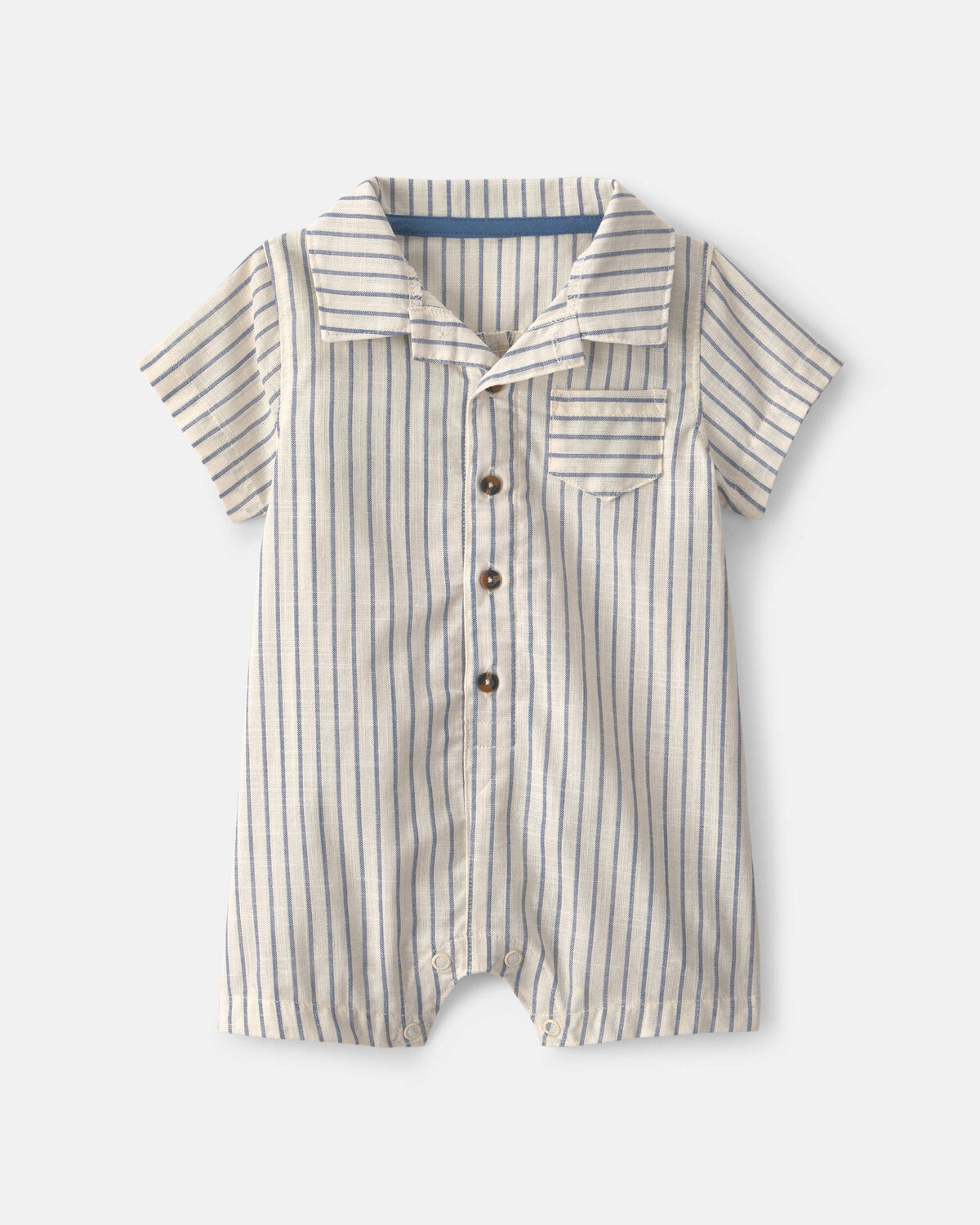 Baby Boy Sailor Stripe Romper - Cream/Blue | Carter's | Carter's Inc