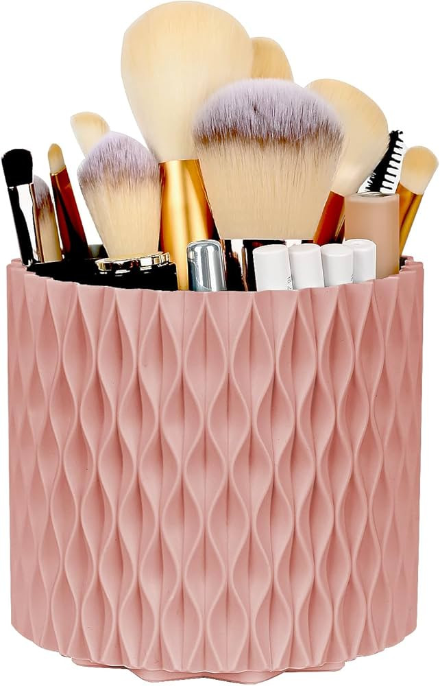 WAFJAMF Makeup Brush Holder 360 Rotating Cosmetics Holders Storage Cup for Vanity Desktop Bathroo... | Amazon (US)
