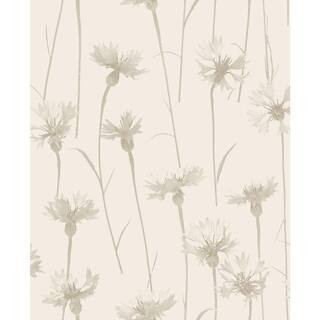 Fine Decor Dalia Beige Cornflower Matte Non-Pasted Peelable Paper Wallpaper FD24615 - The Home De... | The Home Depot
