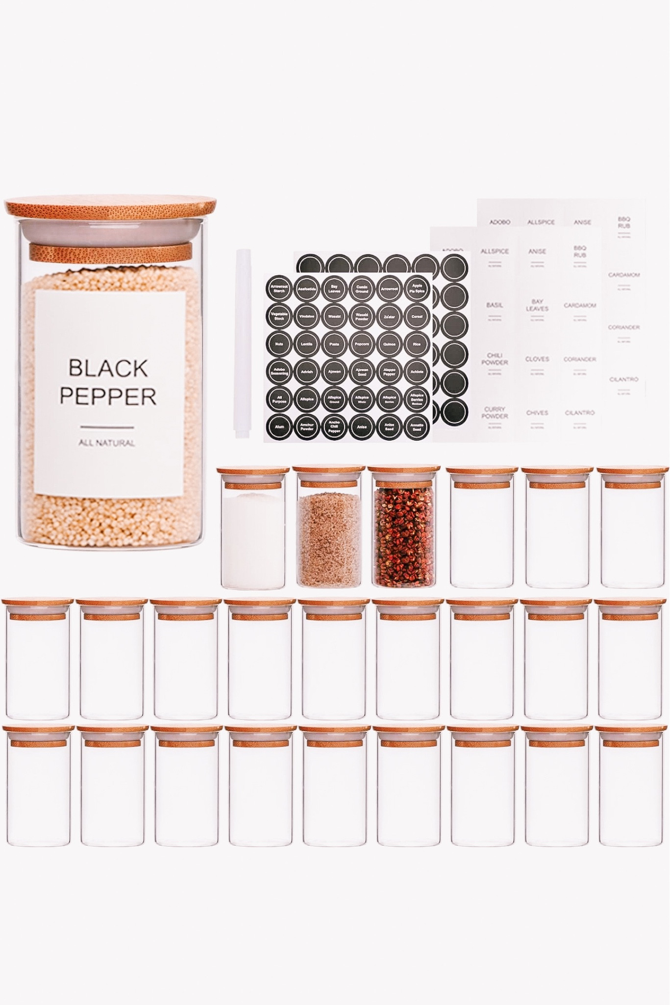 Brand: Datttcc
4.3 4.3 out of 5 stars 56 Reviews
25 Pack Airtight with Labels Spice Jars by Datttcc; kitchen must-haves; kitchen organization; IrisElizabeth 

#LTKfindsunder50 #LTKhome #LTKCyberWeek