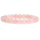 Angelstones Unisex Handmade Natural Pink Rose Quartz Gemstone Bracelet, 7" | Walmart (US)