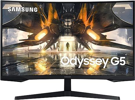 SAMSUNG 32" Odyssey G55A QHD 165Hz 1ms FreeSync Curved Gaming Monitor with HDR 10, Futuristic Des... | Amazon (US)