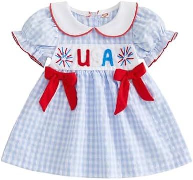 MoZiKQin Toddler Baby Girl Birthday Dress Short Sleeve Embroidery Princess Dresses 1st 2nd 3rd Bi... | Amazon (US)