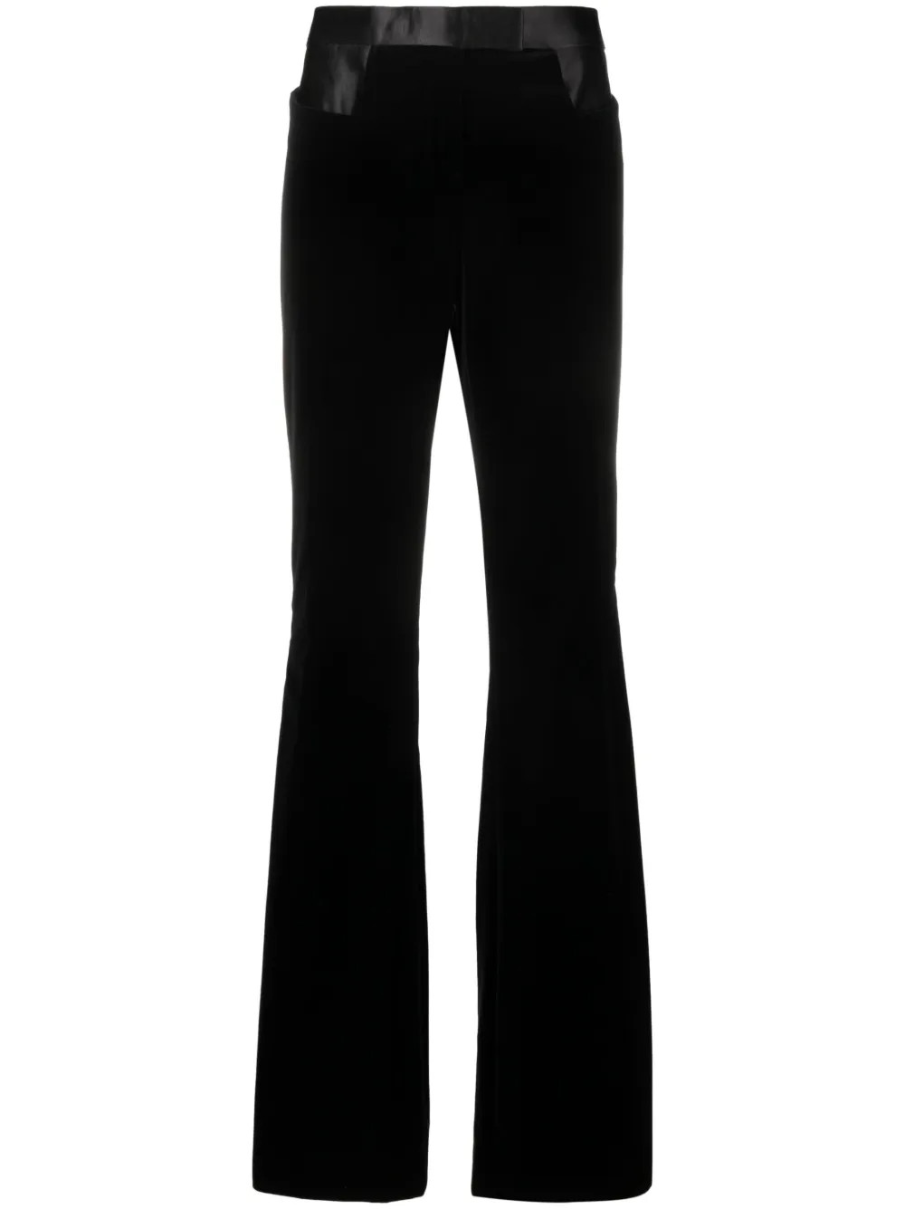 high-waisted flared trousers | Farfetch Global