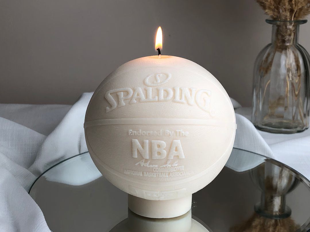 NBA Basketball Pillar Candle, Spalding Decorative Candle, Gift For NBA Supporter, 18th Birthday G... | Etsy (US)