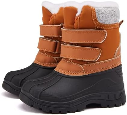 BMCiTYBM Toddler Snow Boots Boys Girls Waterproof Winter Boots High Top Outdoor Warm Shoes for Co... | Amazon (US)