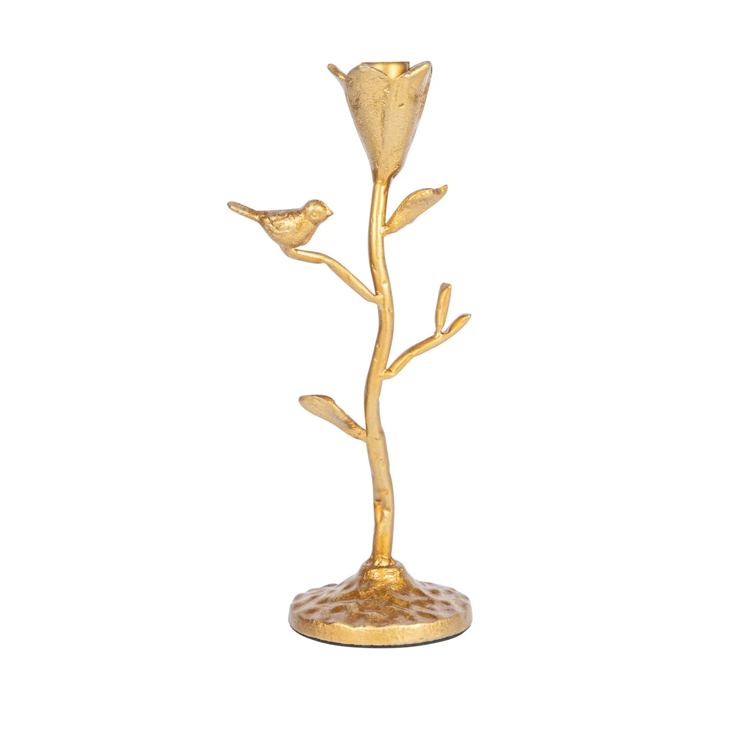 Brass Candle Holder w/Bird | Eco Chic Home