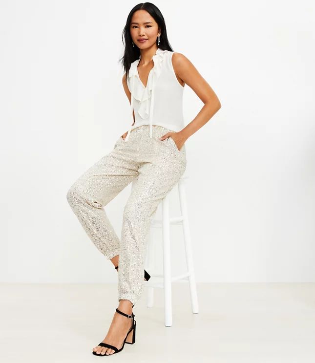 Sequin Jogger Pants | LOFT