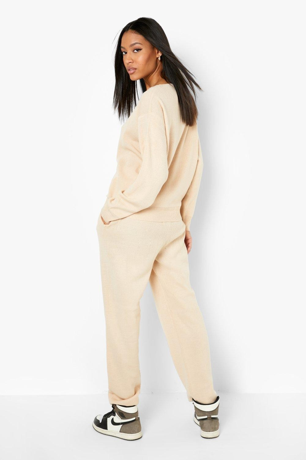 Tall Slash Neck Knitted Co-Ord | Boohoo.com (US & CA)