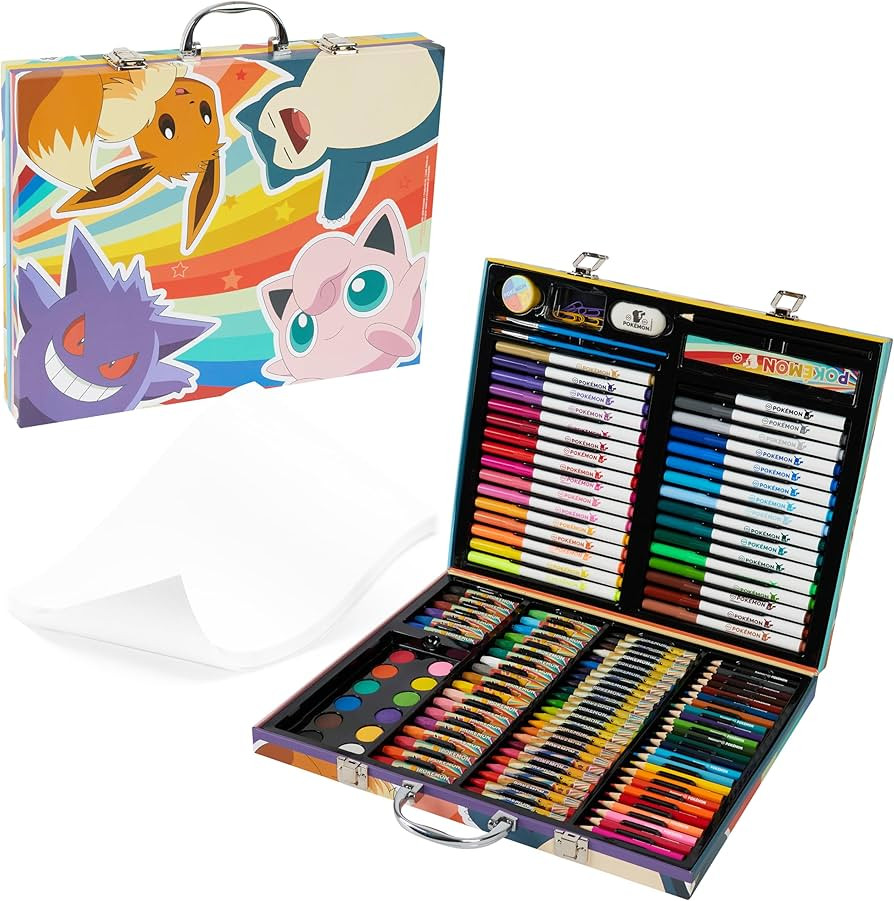 Pokemon Art Set for Boys Girls Drawing Painting Kit Markers Crayons Colored Pencils School Suppli... | Amazon (US)