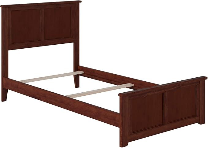 Atlantic Furniture Madison Traditional Bed with Matching Foot Board, Twin, Walnut | Amazon (US)