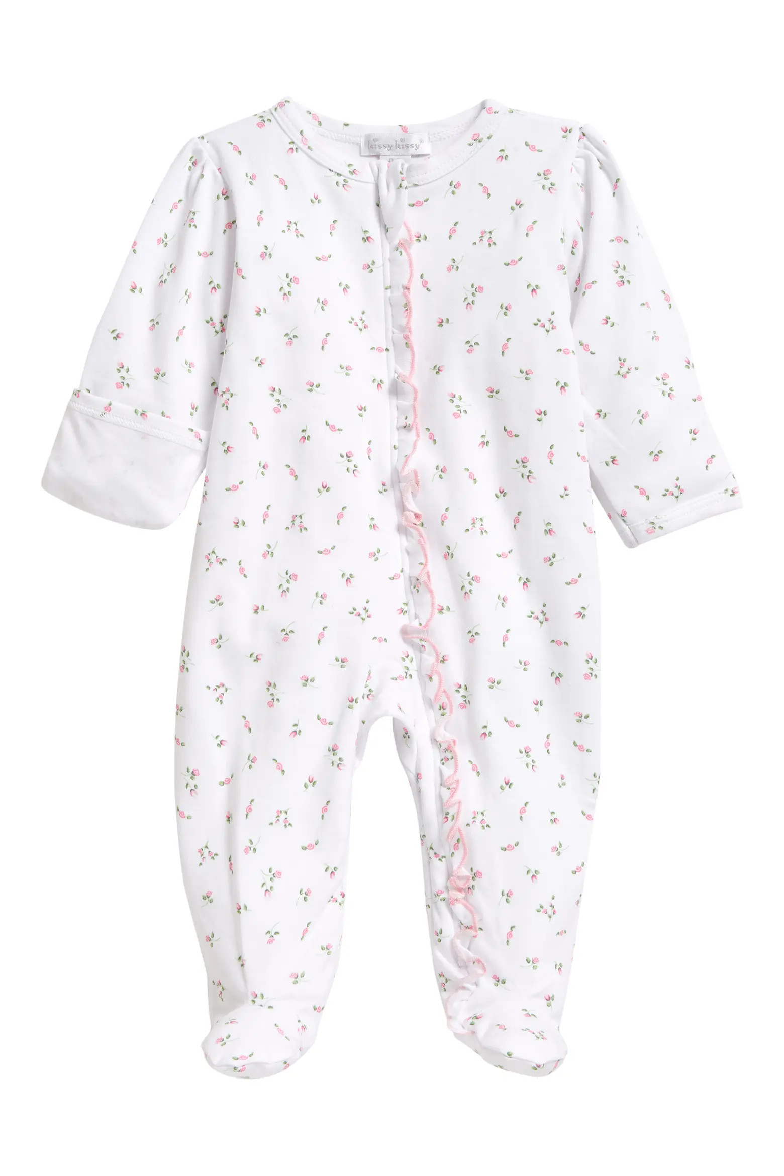 Floral Ruffle Edge Pima Cotton Footie (Women) | Nordstrom | Nordstrom