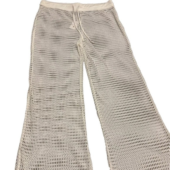 🐻 Shade & Shore Women's Sz XL Mesh Pull-On Cover Up Pants Off-White NEW | Poshmark