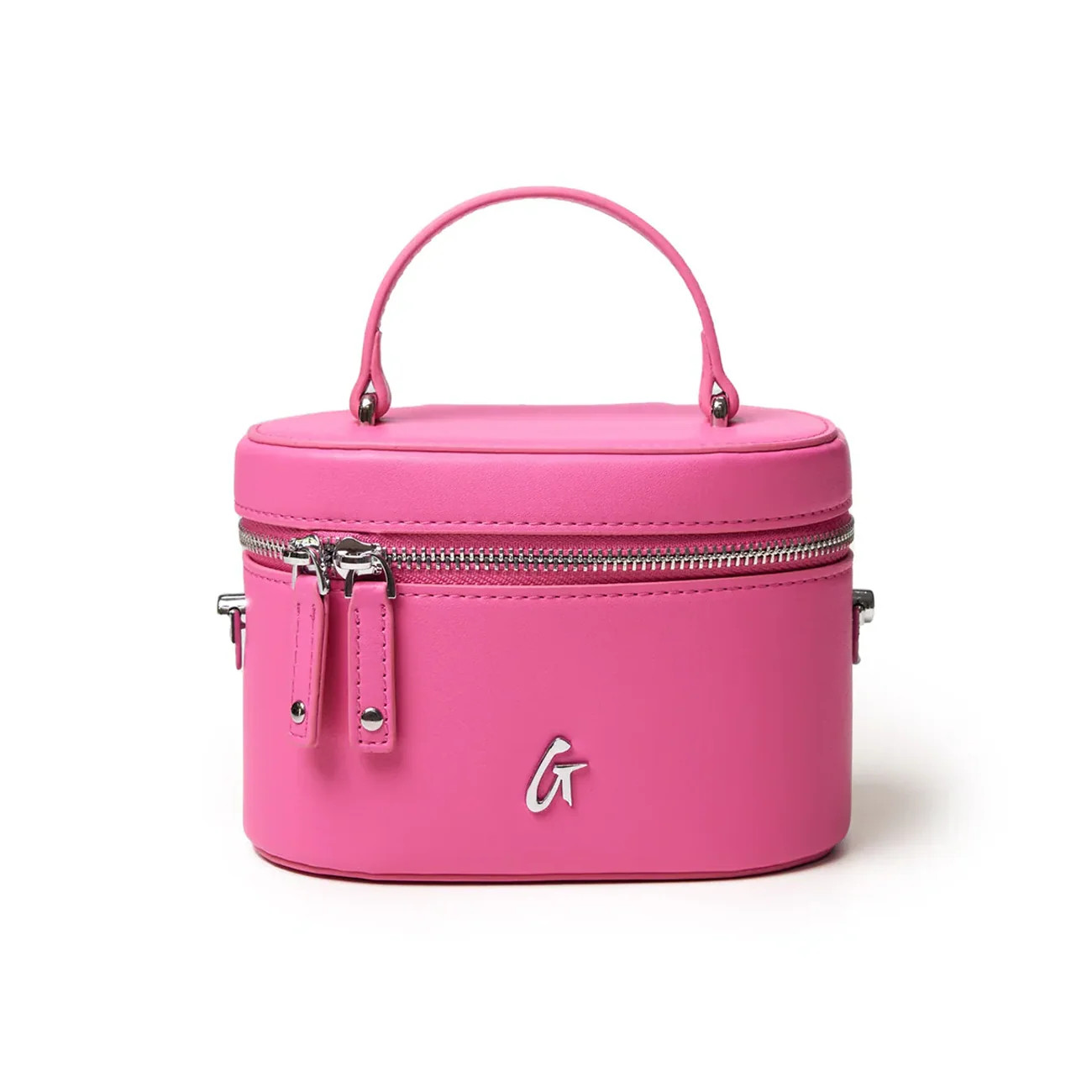 MINI SMOOTH SILVER VANITY BAG - HOT PINK | Glam-Aholic Lifestyle