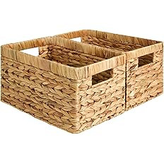 StorageWorks Wicker Basket, Baskets for Organizing, Storage Basket with Built-in Handles, Water H... | Amazon (US)