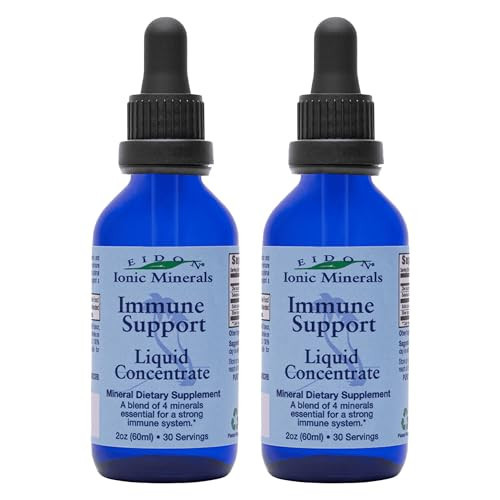 Eidon Ionic Minerals Immune Support Supplement Liquid Concentrate - Mineral Drops with Zinc, Selenium, Support & Maintain Immune System, Bioavailable, No Preservatives - 2 oz (Pack of 2) | Amazon (US)