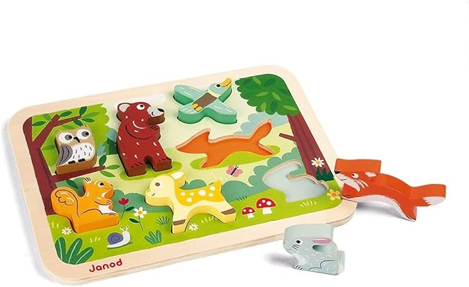 Janod Forest Chunky Puzzle - 7 Pieces - Ages 18 Months+ - J07023 | Amazon (US)