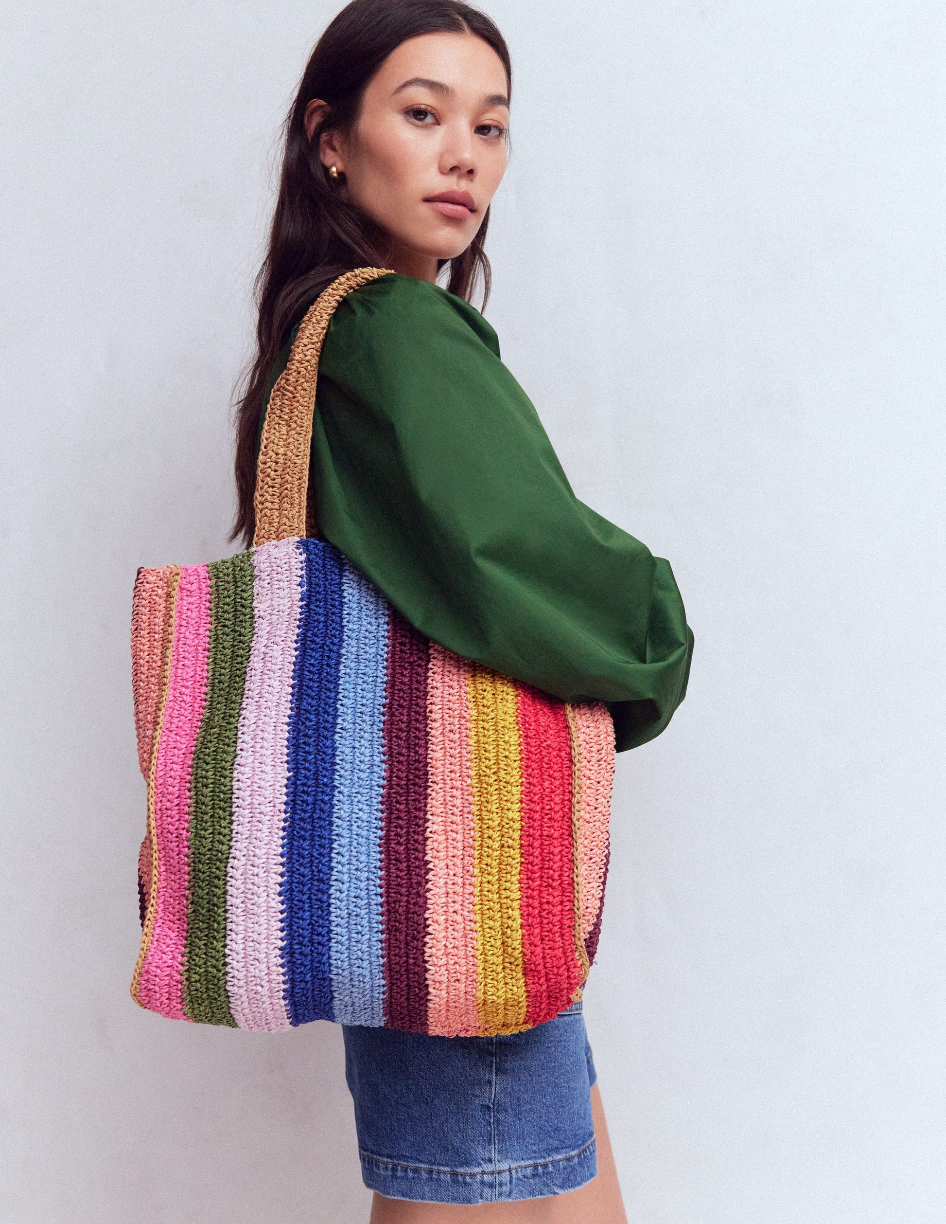 Shopper Tote-Multi Stripe | Boden (US)