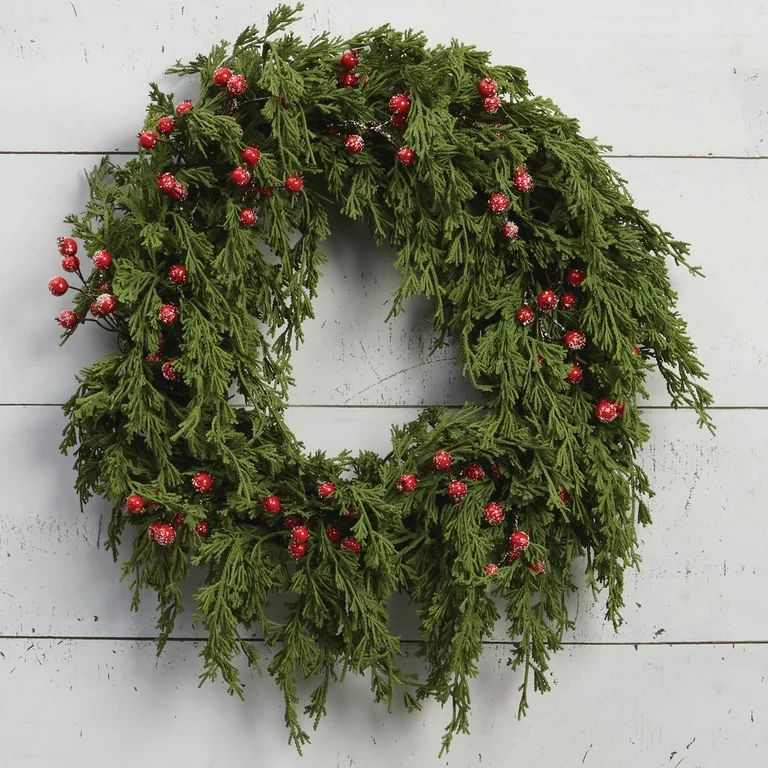 My Texas House Red Berry Wreath, 20 Inch | Walmart (US)