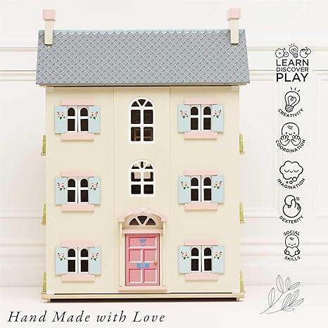 Le Toy Van - Gorgeous Cherry Tree Hall Large 4 Storey Wooden Doll House Play Set For Girls or Boy... | Amazon (US)