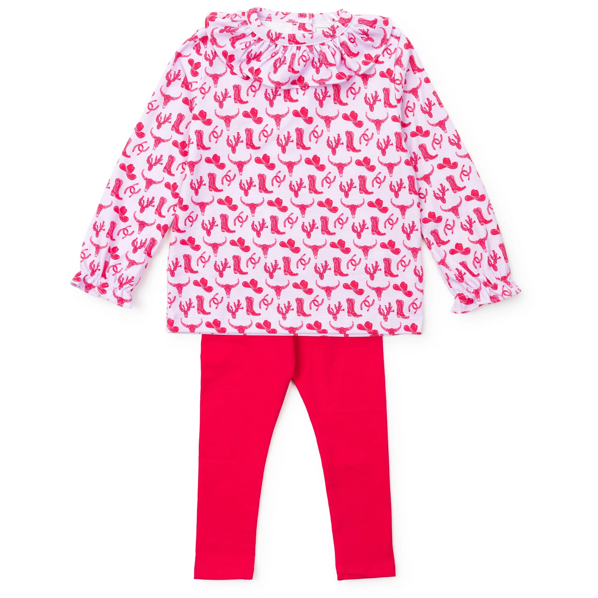 Lulu Girls' Legging Set - Wild West Pink | Lila and Hayes
