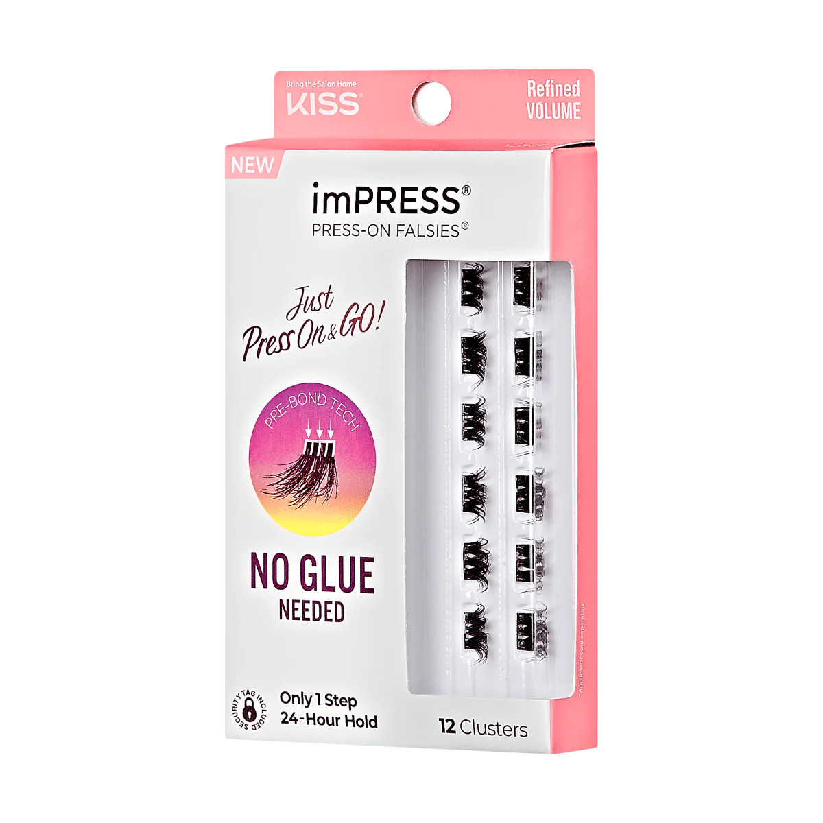 imPRESS Press-On Falsies Eyelash Clusters Minipack, Voluminous, Refined, 12 Ct. | KISS, imPRESS, JOAH