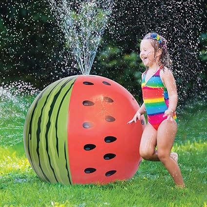 JOYIN Mega Melon Ball Jumbo Sprinkler, 35.5” Watermelon Inflatable Sprinkler Toys for Kids Todd... | Amazon (US)