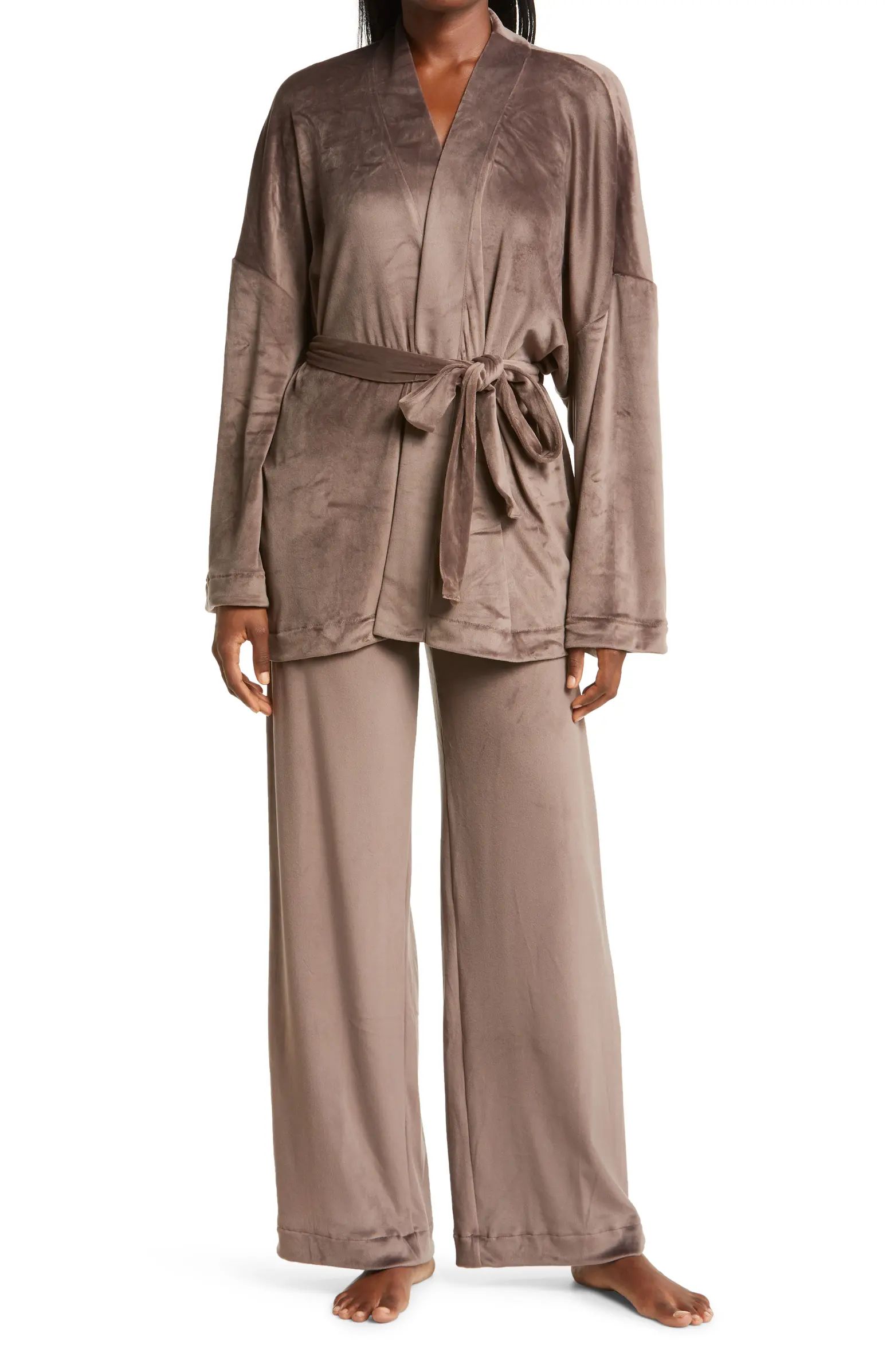 SKIMS Velour Robe & Pajama Pants Set | Nordstrom | Nordstrom