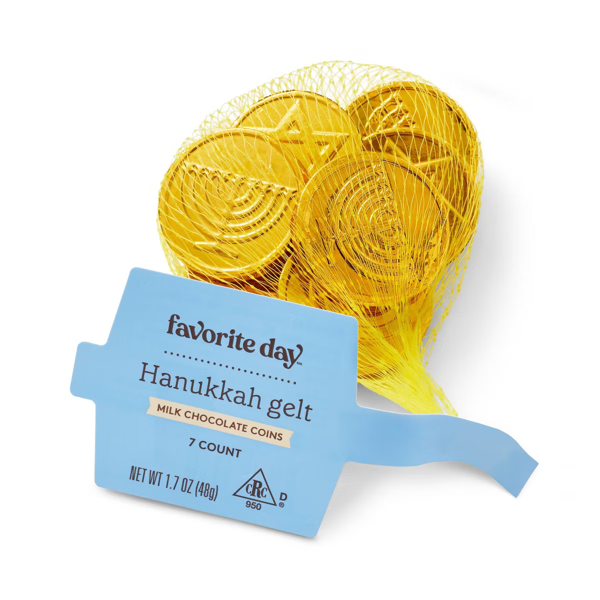 Hanukkah Milk Chocolate Gelt - 1.7oz/7ct - Favorite Day™ | Target