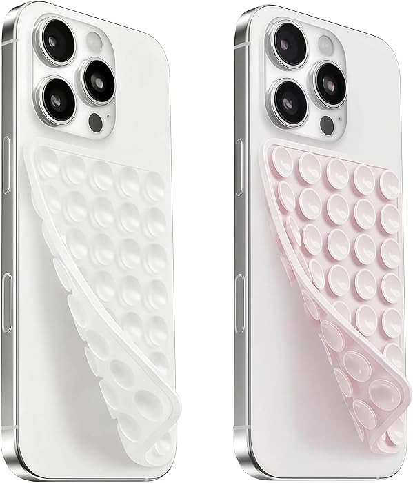(2 Pack) Silicone Suction Cup Phone Case Mount Double Sided, Sticky Phone Grip with Higher Suctio... | Amazon (US)