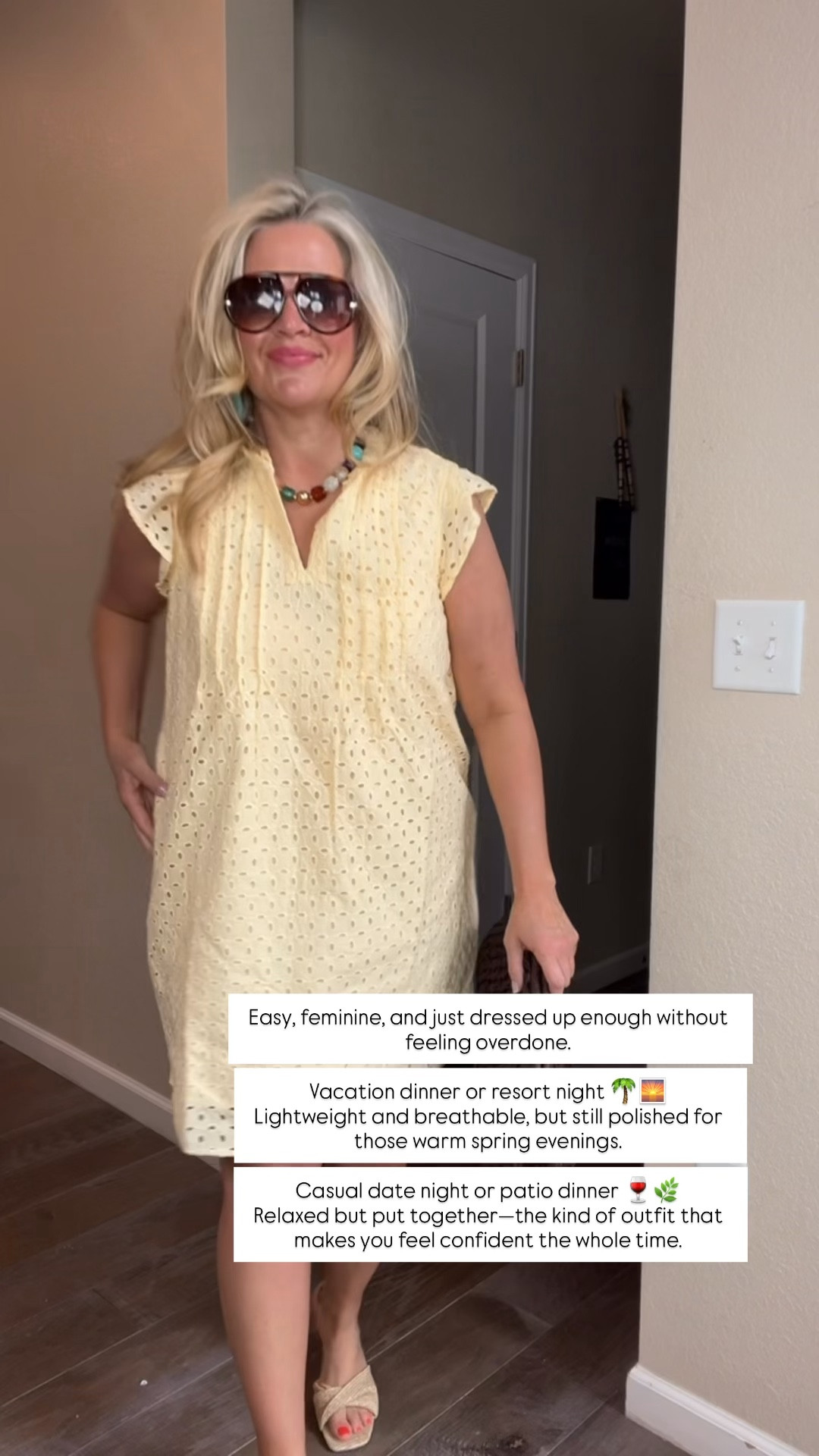  ✨Tap the bell, save and ❤️ for over 40 fashion, midlife style, midsize fashion and luxury looks for less. 

⬇️Sizing information:
Large (size down if in between sizes.)


Easy, feminine, and just dressed up enough without feeling overdone.

Vacation dinner or resort night 🌴🌅
Lightweight and breathable, but still polished for those warm spring evenings.

Casual date night or patio dinner 🍷🌿
Relaxed but put together—the kind of outfit that makes you feel confident the whole time.

👑"Helping you look good, feel good!" - Lindsey Denver






#LTKPlusSize #LTKOver40 #LTKMidsize