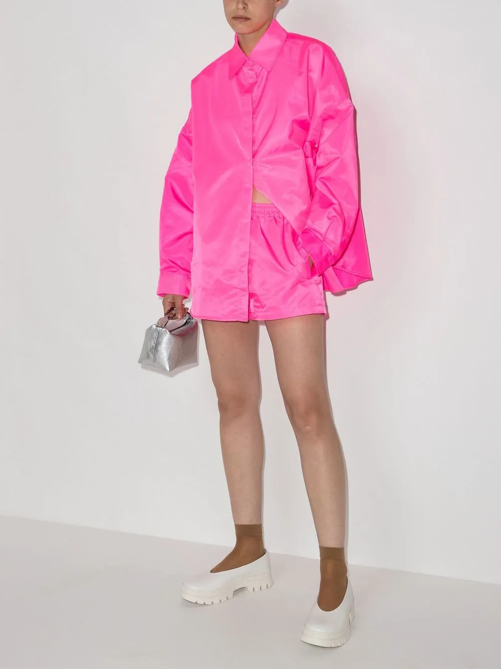 The Frankie Shop Perla Shirt Jacket - Farfetch | Farfetch Global