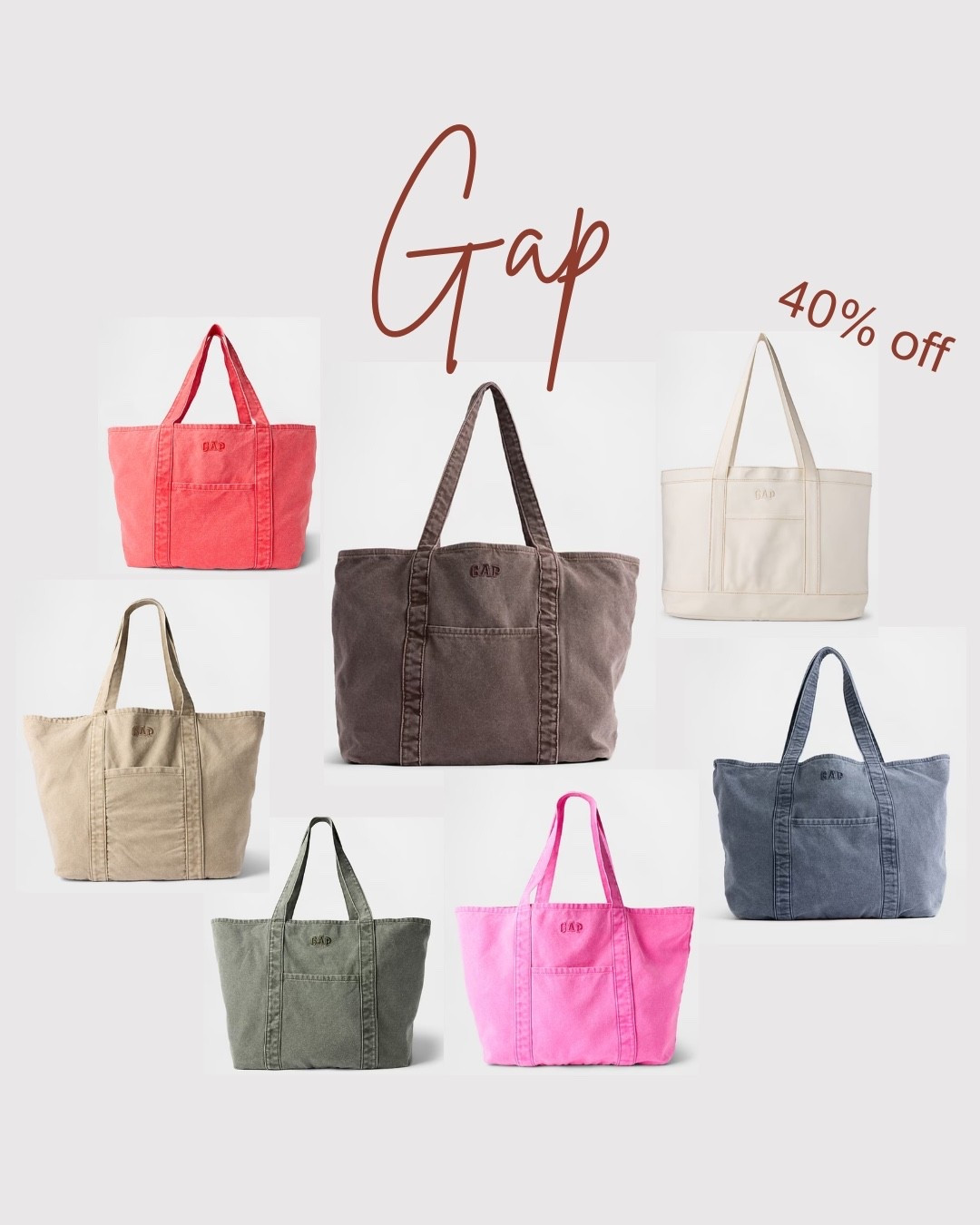 You can never have too many totes, right!? 

#tote #bag #backtoschool #gap #gaptote #sale #work 

#LTKSaleAlert #LTKFindsUnder50 #LTKItBag