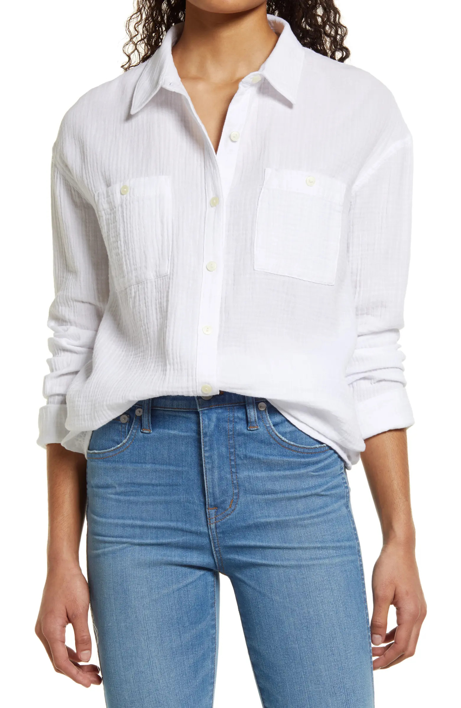 Long Sleeve Cotton Button-Up Shirt | Nordstrom