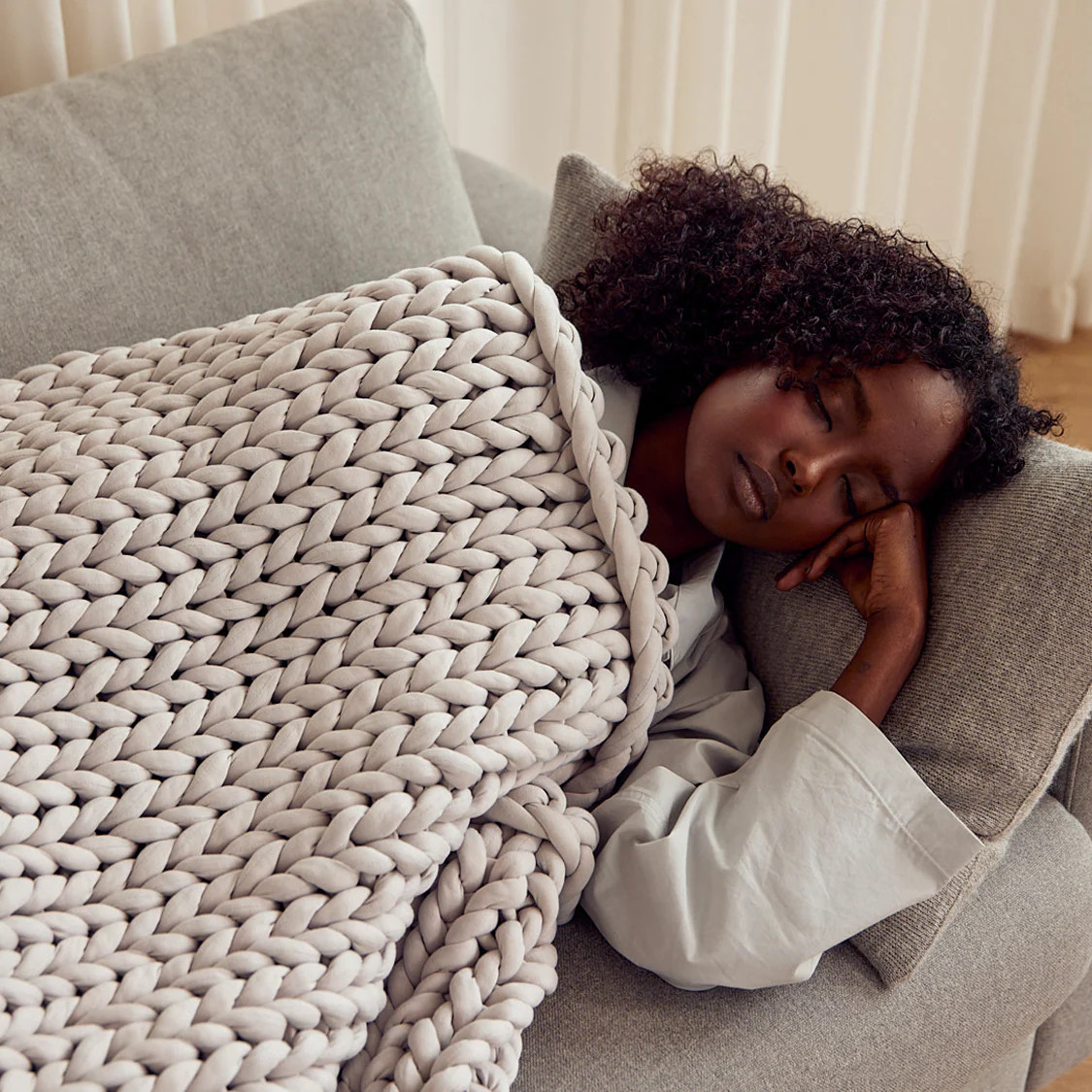 Bearaby® Weighted Blanket - 100% Cotton Knitted Weighted Blanket | Bearaby US