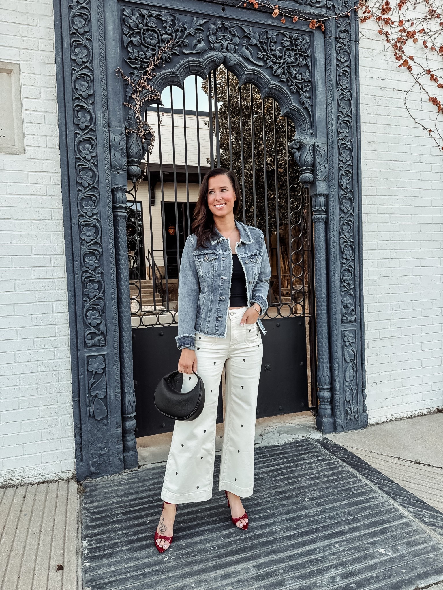 Ootd // under $100 // work pants // denim jacket // fall outfit // casual // date night // tube top // wide leg pants 

#LTKWorkwear #LTKSaleAlert #LTKdayinmylife