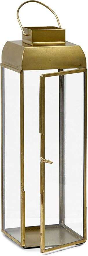 Serene Spaces Living Small Square Gold Lantern, Ideal for Wedding Reception, Event, Patio, Garden... | Amazon (US)