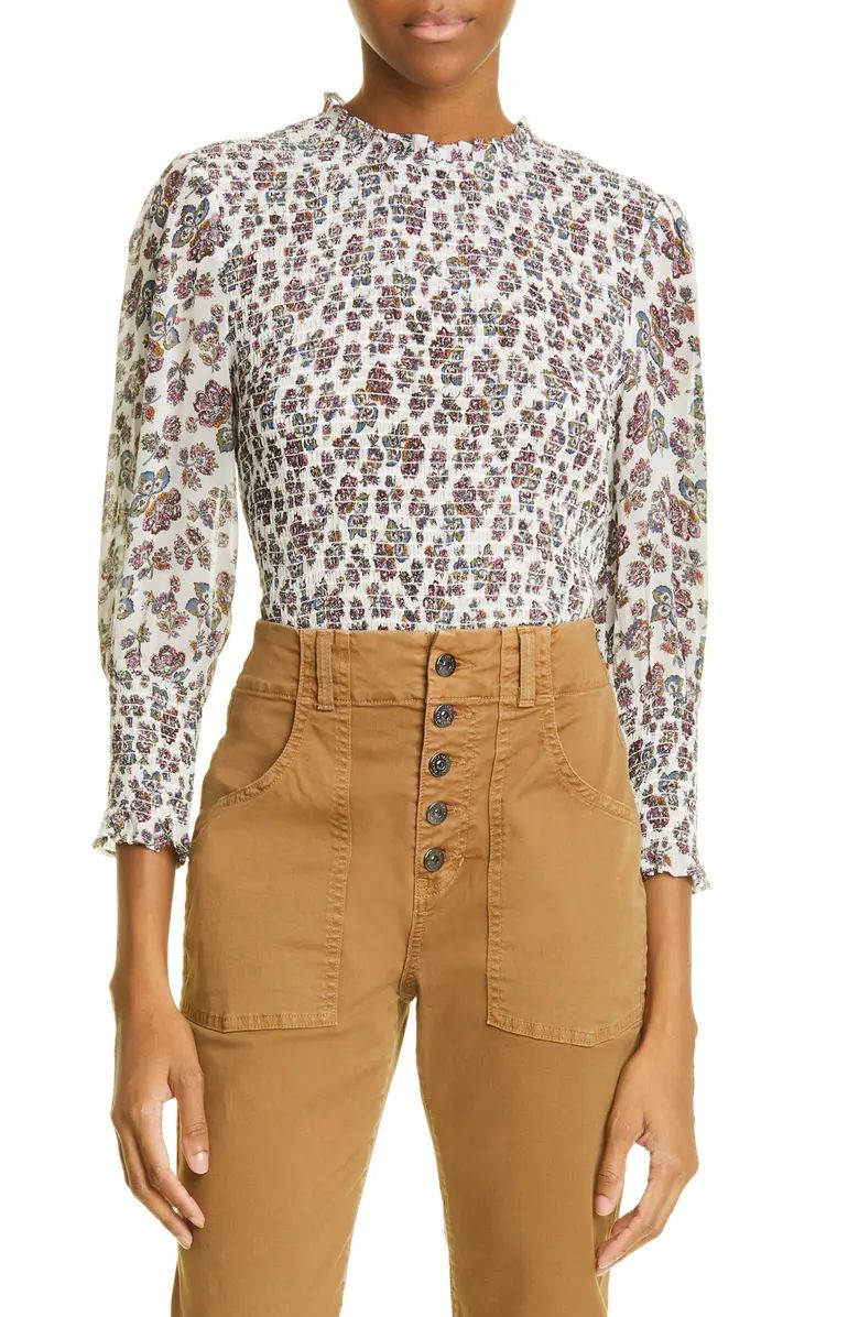 Kali Floral Print Smocked Blouse | Nordstrom