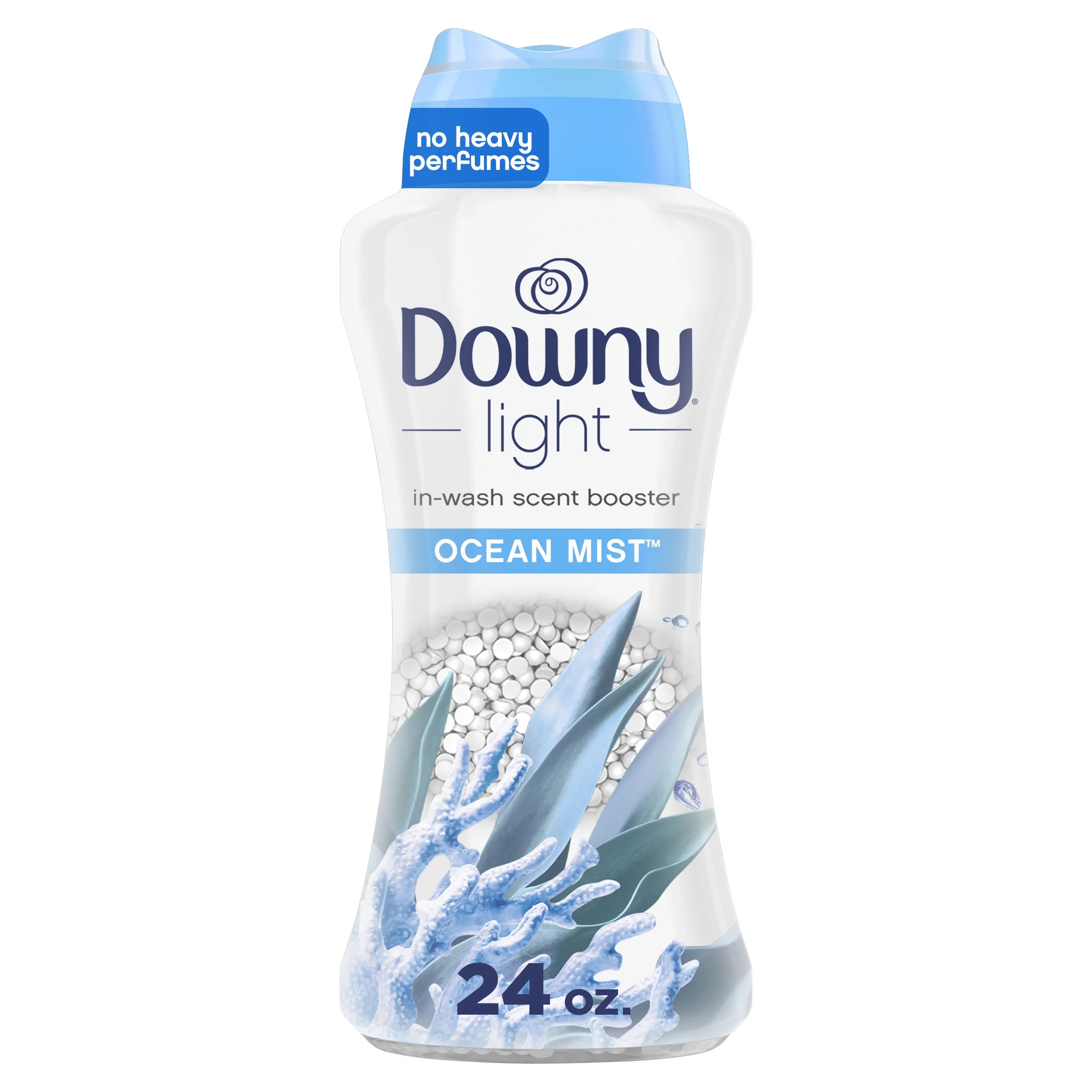 Downy Light Laundry Scent Booster Beads with No Heavy Perfumes, Ocean Mist Scent, 24 oz | Walmart (US)
