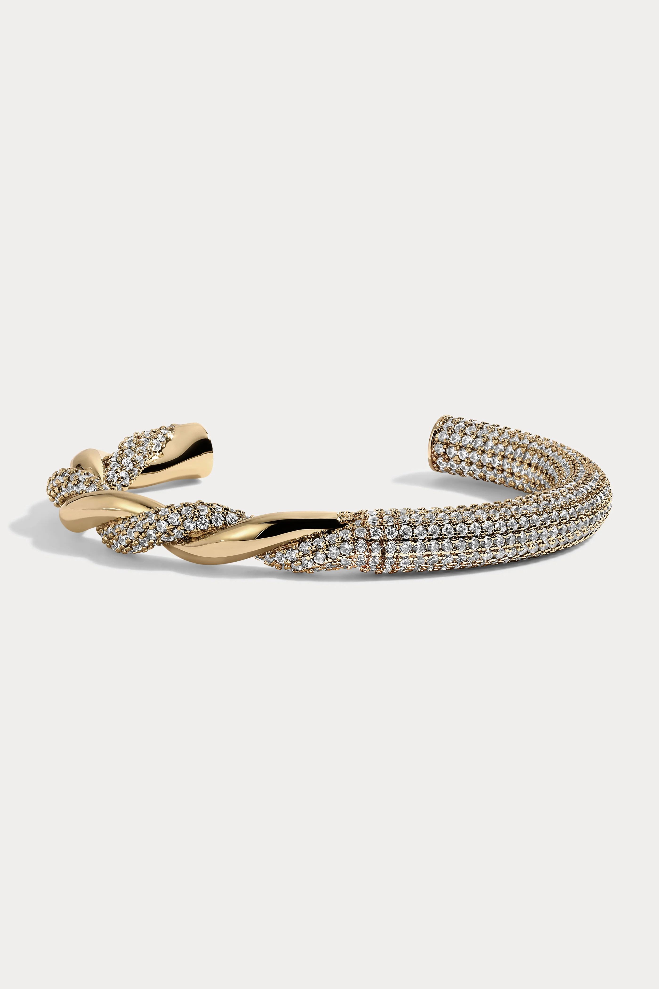 Pave Lilou Hollow Cuff Bracelet | Lili Claspe